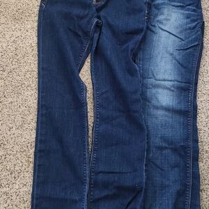 Express Dark Blue Straight Leg Jeans